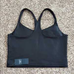 Abercrombie & Fitch Black Crop Top Razor Back Tank thumbnail 2