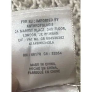 Anthropologie Knitted & Knotted Siretta Cotton Blend Beige Women’s Cardigan XS thumbnail 5