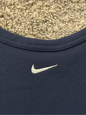 Women’s Nike Sportswear Chill Knit Tight Mini-Rib Tank Dress Midnight Navy Sz M thumbnail 5