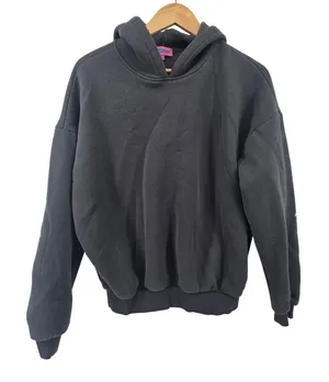 Edikted Hoodie Women XS Bow Graphic Black Oversized Fleece EUC thumbnail 1