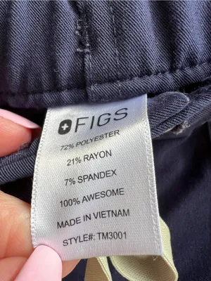 Figs Technical Collection Scrubs Navy Pants Style TM3001 Cairo Cargo Size Medium thumbnail 5