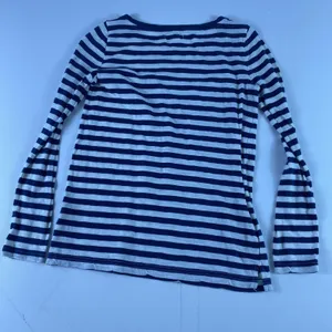 Madewell Shirt Womens XS Navy Blue White Striped Long Sleeve‎ Cotton Casual Top thumbnail 7