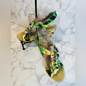 Women's Blowfish Guppy Love Multi-Color Wedge Sandals Size 6.5 thumbnail 2