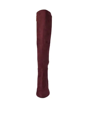 Michael Michael Kors Heels Braden Over the Knee Riding Boots Merlot Purple 7M thumbnail 12