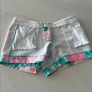 Lilly Pulitzer Callahan Knit Short Blue Ibiza‎ Pineapple Shake size 6 thumbnail 5
