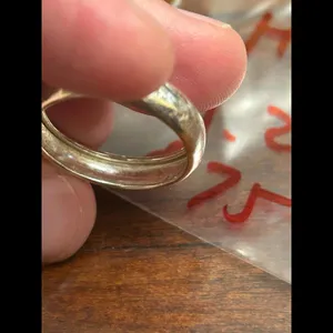 Silver plated h14 1.27g size 8.75 ring band vintage imperfect thumbnail 7
