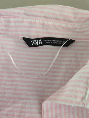 Copied - Zara Pink & White Striped Classic Button-Down Shirt Size XXL thumbnail 6