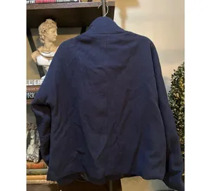 NOIZE Elettra Short Length Vegan Wool Coat Navy Womens Size Large thumbnail 8