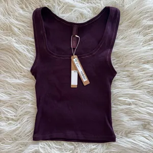 Skims Cotton Rib Tank Currant Size Small thumbnail 2