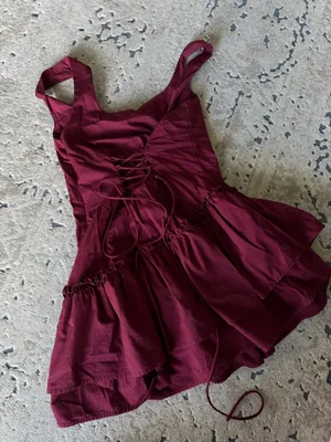 Princess Polly Burgundy Romper thumbnail 4