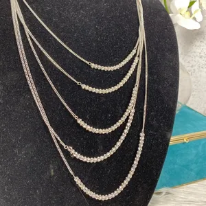 🆕 Simply Vera Wang Silver & Rhinestone Necklace thumbnail 4