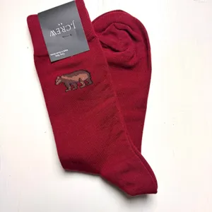 J.Crew Men's Bear Theme Graphic Design Trouser Socks OS thumbnail 2