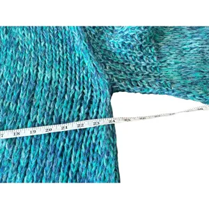 Free People Women's Oversized Ocean Blue Chunky Cardigan thumbnail 4