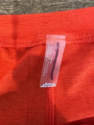 Free People Red/Orange Asymmetrical Layered Top — Size M thumbnail 3