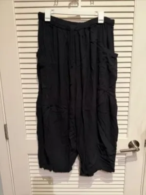 Free People Quinn Harem Pants Black thumbnail 2