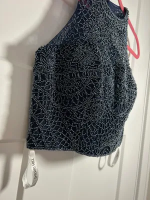 Sherri Hill Sz 6 prom dress crop top thumbnail 2