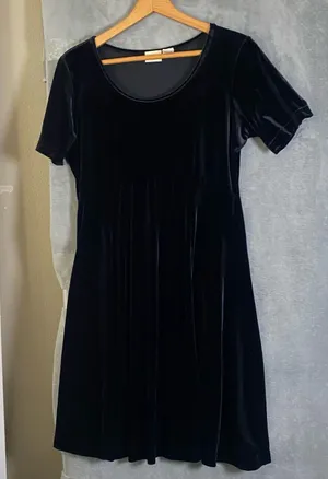 90s grunge Velvet Witchy Whinsigoth Halloween Fall‎ dress size Large thumbnail 1