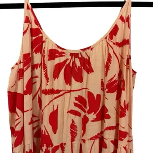 NWT LOFT Sleeveless Tiered Floral Midi‎ Dress Size XS Feminine Vacation Beachy thumbnail 6