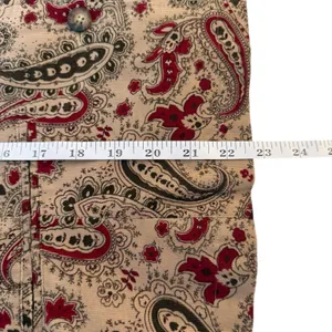 Vtg Ruff Hewn Corduroy Paisley Vest Large 90s Academia Boho Artsy Earthy Neutral thumbnail 8