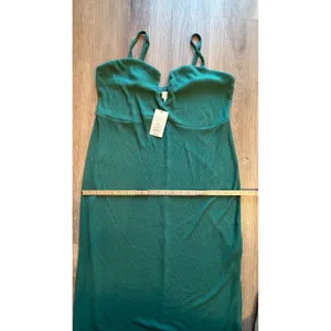 A New Day Teal Green Textured Knit Midi Dress XXL Sweetheart Neck Sleeveless NWT thumbnail 7