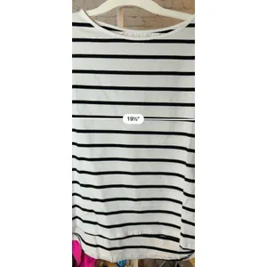 Women Spring/Summer Striped Drop Shoulder T Shirt Tops S thumbnail 7