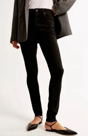 Abercrombie & Fitch the super high rise skinny jean black 26/2 thumbnail 1