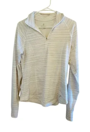 Old Navy Active Cream Long Sleeve 1/4 Zip Shirt Size Medium thumbnail 1