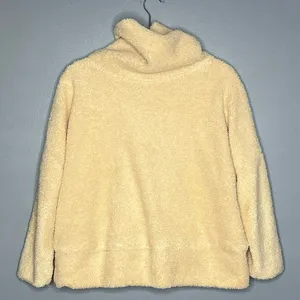 Tuckernuck Teddy Fleece Rollins Cowl Neck Pullover Cream Cozy Soft Oversized S thumbnail 4