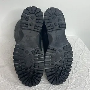 Havana Joe Mid Calf Leather Zipper Black Booties size 37 thumbnail 7