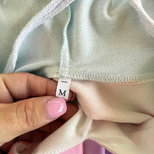 Boutique Womens Medium Pastel Tie Dye Crop Hoodie Lightweight thumbnail 5