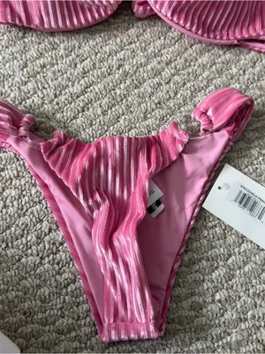 Dippin' Daisy's Pink Ribbed Ring-Front Bikini Set thumbnail 5