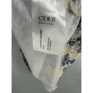 Cider Womens Mini Dress Blue Toile Print Cowl Neck Sleeveless Small thumbnail 4