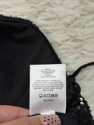 Express Black Sequin Cropped Cami thumbnail 4