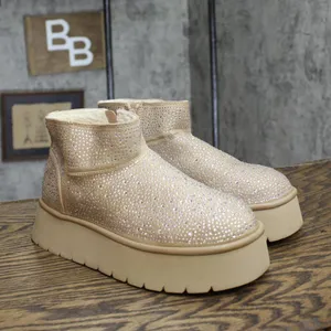 NWT wild fable Missy Platform Booties with Memory Foam Insole Beige Brown 6M thumbnail 5