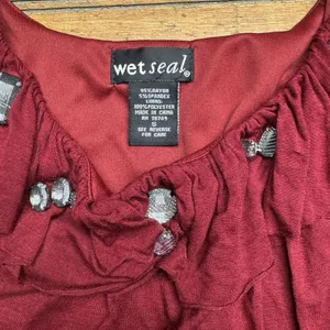 Size Small Women's Wet Seal Tank Top With Beaded Jewel‎ Embellishments Y2K thumbnail 3