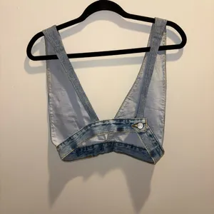 Urban Outfitters Light Blue Denim Crop Top thumbnail 2