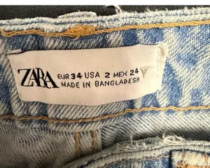 ZARA High-Waisted Acid Wash Mom Jeans 👖 Size US 2 (EUR 34 / MEX 24) thumbnail 3