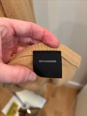 Atelier Nicole Miller Knit Wrap 100% Cashmere Camel OS thumbnail 5