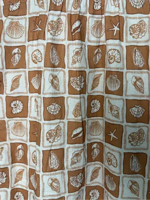 Crosby by Mollie Burch Linen Coastal Neutral Seashell Print Shirt Dress M thumbnail 9