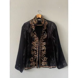 Soft Surroundings Velvet Embroidered Jacket thumbnail 5