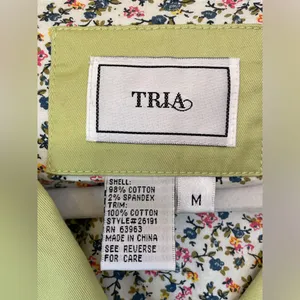Vintage Tria Y2K Women's Light Green Cotton Jacket Size‎ M thumbnail 4