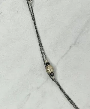 Chico's Double Strand Long Beaded Chain Link Necklace thumbnail 7