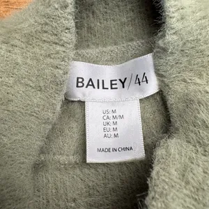 Bailey 44 Sweater Sz Medium Mock Neck Soft Pullover Stripped Fuzzy‎ Knit thumbnail 3