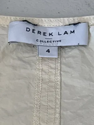 Derek Lam 10 Crosby x RTR Tiered V-Neck Dress in Butter yellow 4 Womens thumbnail 9