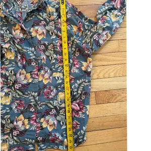 KRAZY KAT vintage retro blue‎ floral women's button down size small 100% cotton thumbnail 5