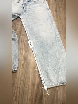 AGOLDE Criss Cross High Rise Jeans 100% Cotton Straight Leg Vintage Blue. thumbnail 7