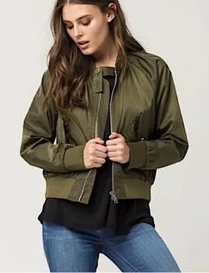 Free People Midnight Satin bomber jacket thumbnail 1