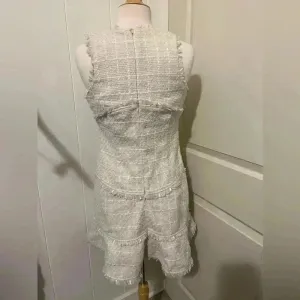 Anthropologie $180 Mini Tank Tweed Dress Vacation Resort Beachy‎ Natural Preppy thumbnail 7