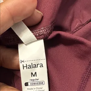 Halara Wide Leg Cropped Pants Burgundy Elastic Waist Comfort Size Medium thumbnail 12