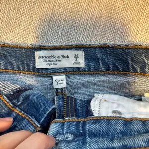 Abercrombie & Fitch Blue Distressed Jean Shorts thumbnail 3